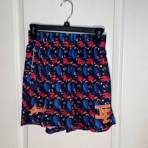 Inaka Power Workout‎ Gym Shorts Bold Cool Retro 5" Lightweight Stretch Mesh S